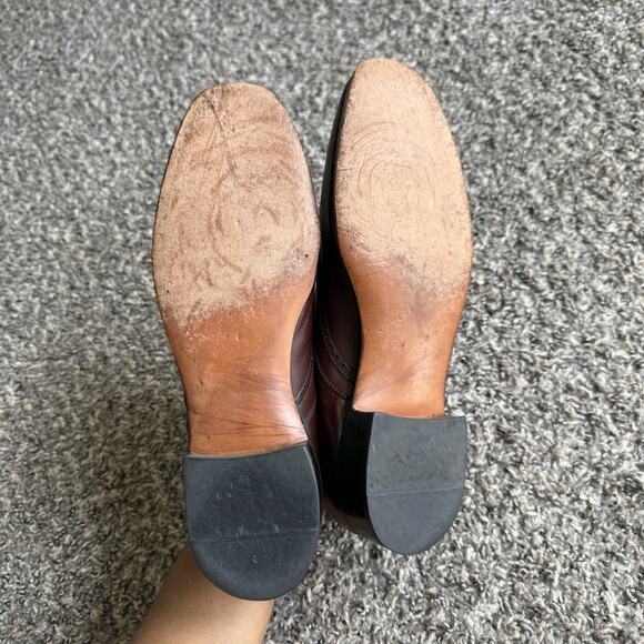Nettleton Men’s Size 8.5 C Red Leather Slip On Tasseled Loafers Dress Shoe main image 6